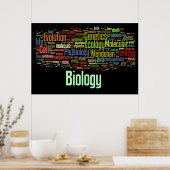 Biologie Wort Nr. 8 Schwarz Poster (Küche)