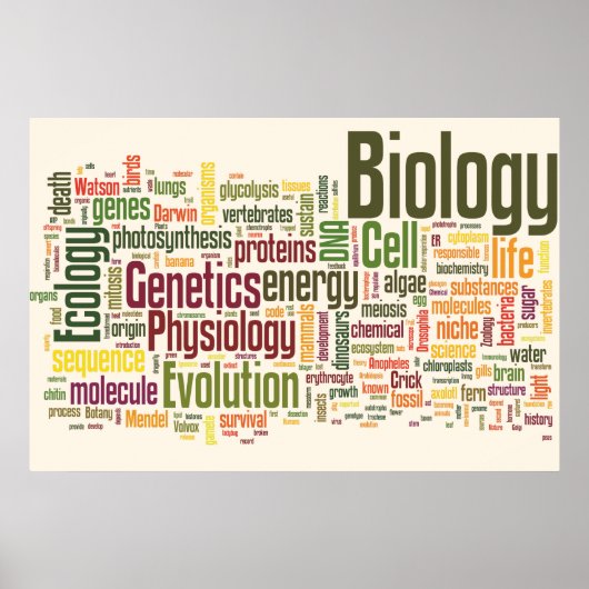Biologie - Wort Nr. 9 Poster (Vorne)