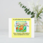 Biologieexperimenteller Witz Postkarte (Stehend Vorderseite)