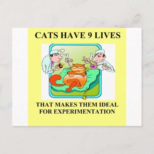 Biologieexperimenteller Witz Postkarte (Vorderseite)