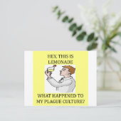 Biologieexperimenteller Witz Postkarte (Stehend Vorderseite)