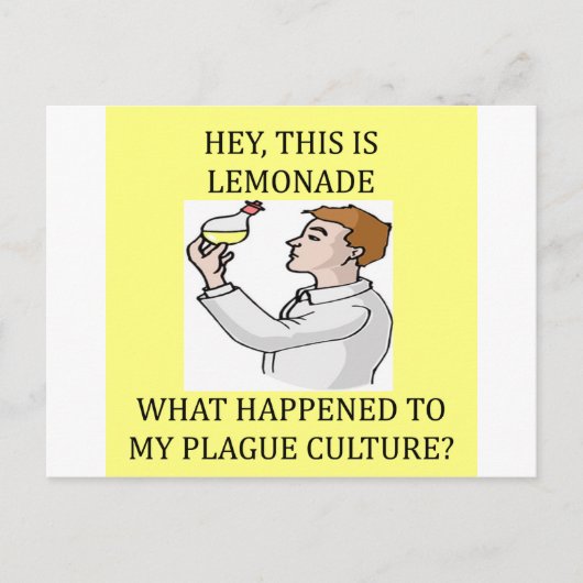 Biologieexperimenteller Witz Postkarte (Vorderseite)