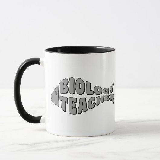 Biologielehrer Fisch Tasse (Links)