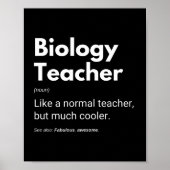 Biologielehrer Funny Cooles Sprichwort Poster (Vorne)