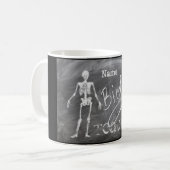 Biologielehrer Geschenk Skelett Personalisiert Kaffeetasse (Vorderseite Links)