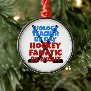 Biologielehrer Lieben Hockey Ornament Aus Metall