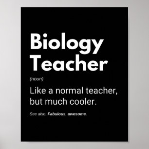 Biologielehrer Lustig Coole Sprüche Poster