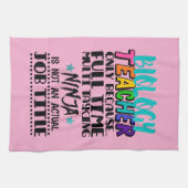 Biologielehrer nur aufgrund des Multi-Time-Program Geschirrtuch (Horizontal)