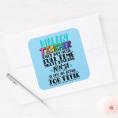 Biologielehrer nur aufgrund des Multi-Time-Program Quadratischer Aufkleber (Umschlag)