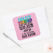 Biologielehrer nur aufgrund des Multi-Time-Program Quadratischer Aufkleber (Umschlag)