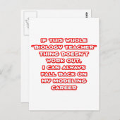 Biologielehrer Spaß ... Modellieren Postkarte (Vorne/Hinten)