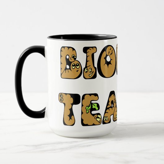 Biologielehrer Worms Tasse (Links)
