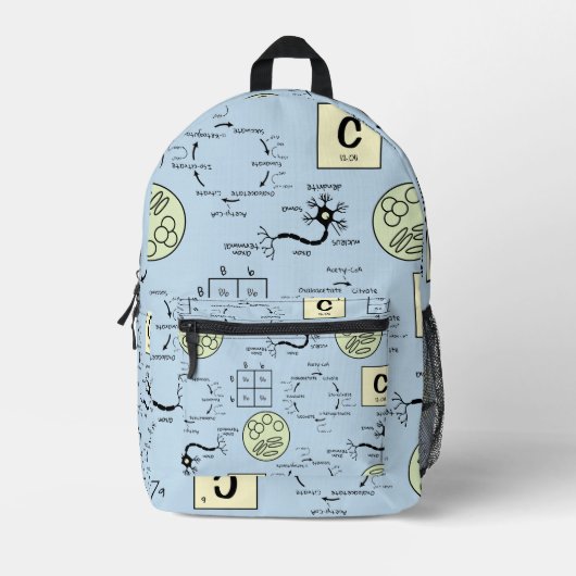 Biologielehrer Zellgenetik Neuronaler Nerd Bedruckter Rucksack (Vorderseite)