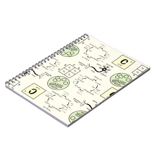 Biologielehrer Zellgenetik Neuronaler Nerd Notizblock (Linke Seite)