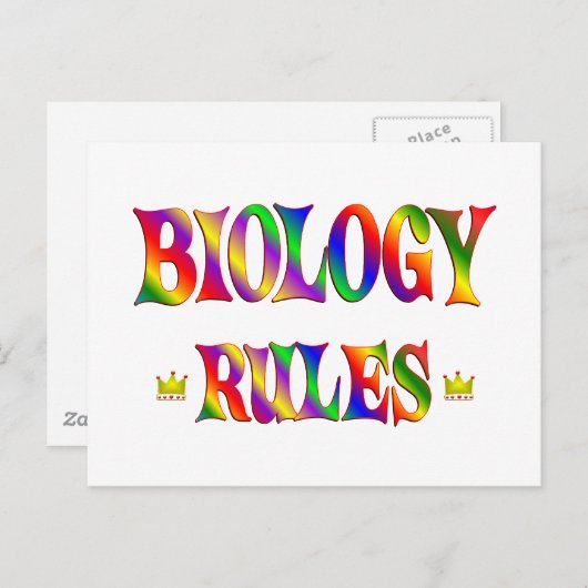 Biologieregeln Postkarte (Vorne/Hinten)