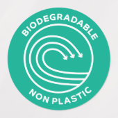 Biologisch abbaubare Aufkleber/nicht plastisch für Etiketten (Design 1)