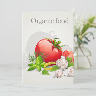 Biologisch angebaute frische Gemüse Tomaten und Kr Einladung