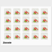 Biologisch angebaute frische Gemüse Tomaten und Kr Quadratischer Aufkleber (Blatt)
