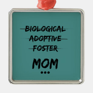 Biologische, Adoptiv-, Pflege… Mama Silbernes Ornament