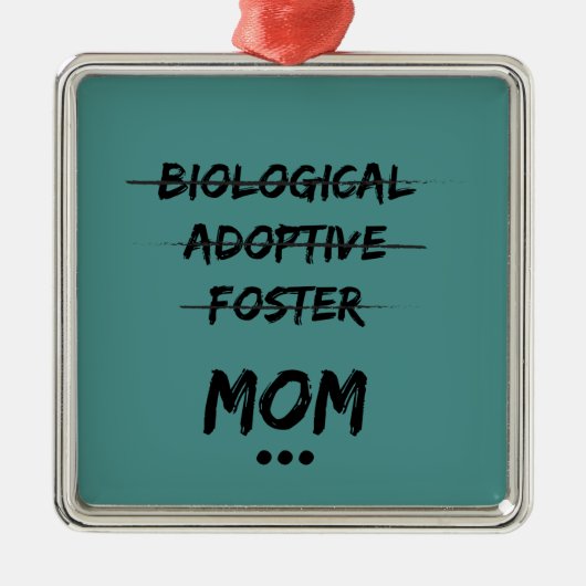 Biologische, Adoptiv-, Pflege… Mama Silbernes Ornament (Vorne)
