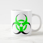 Biologische Biogefährdung Symbol grün und schwarz Jumbo-Tasse (Rechts)
