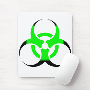 Biologische Biogefährdung Symbol grün und schwarz Mousepad