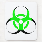 Biologische Biogefährdung Symbol grün und schwarz Mousepad (Vorne)