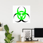 Biologische Biogefährdung Symbol grün und schwarz Poster (Heimbüro)