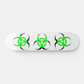 Biologische Biogefährdung Symbol grün und schwarz Skateboard (Horizontal)