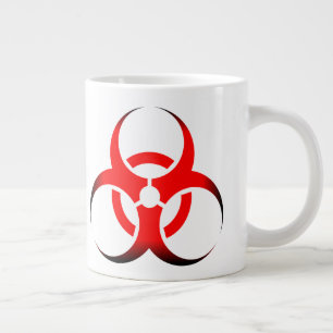 Biologische Biogefährdung Symbol rot und schwarz Jumbo-Tasse