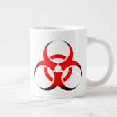 Biologische Biogefährdung Symbol rot und schwarz Jumbo-Tasse (Rechts)