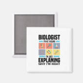 Biologische Geschenke | Biologen Dozent für Naturw Magnet (Vorderseite/Rückseite)