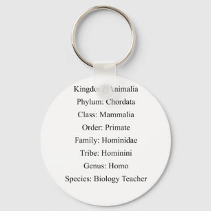 Biologische Klassifikation - Biologielehrer Schlüsselanhänger