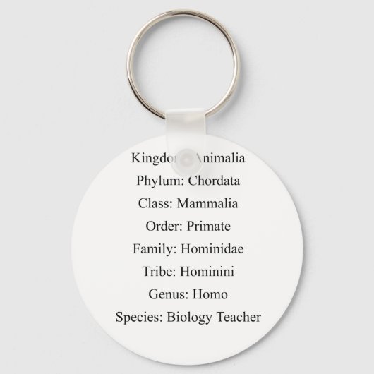 Biologische Klassifikation - Biologielehrer Schlüsselanhänger (Vorderseite)