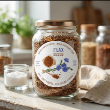 Biologische Leinsamen Produktverpackung Klassisch