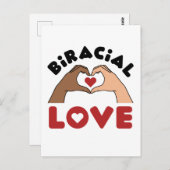 Biologische Liebe Mixed Race Couple Postkarte (Vorne/Hinten)