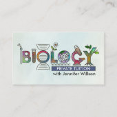 Biologische naturwissenschaftliche Unterrichtsdien Visitenkarte (Vorderseite)