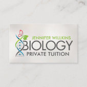 Biologische naturwissenschaftliche Unterrichtsdien Visitenkarte (Vorderseite)