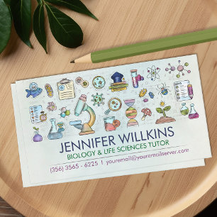 Biologische naturwissenschaftliche Unterrichtsdien Visitenkarte