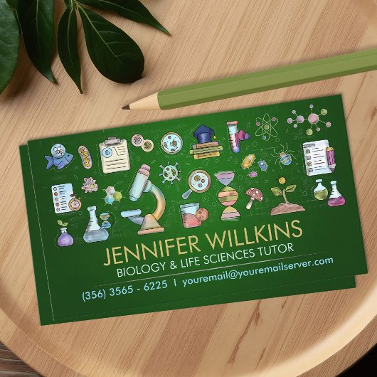 Biologische naturwissenschaftliche Unterrichtsdien Visitenkarte