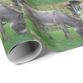 Biologische Rasenmäher auf vier Höhlen Geschenkpapier (Rolleneckpunkt)