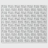 Biologischer Ingenieur, Grau Wavy Text Geschenkpapier (Flach)