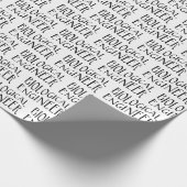 Biologischer Ingenieur, Grau Wavy Text Geschenkpapier (Ecke)