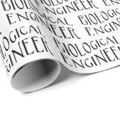 Biologischer Ingenieur, Grau Wavy Text Geschenkpapier (Rolleneckpunkt)