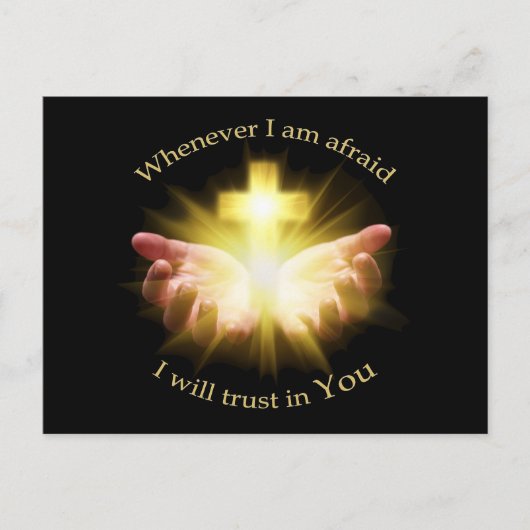 Biologisches Zitat mit Händen, die Cross halten Postkarte (Vorderseite)