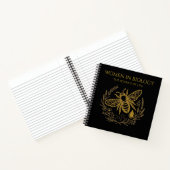 Biology Bee & Golden DNA Square Notebook Notizblock (Innenseite)