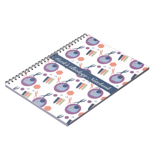 Biology Class Cell Labrador Black Notebook Notizblock (Linke Seite)