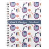 Biology Class Cell Labrador Black Notebook Notizblock (Vorderseite)