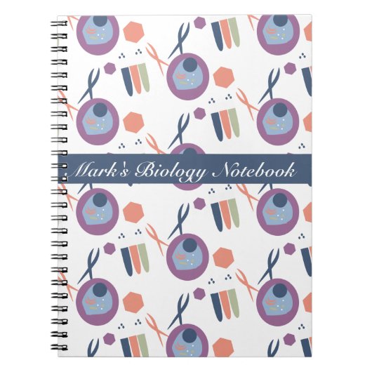 Biology Class Cell Labrador Black Notebook Notizblock (Vorderseite)