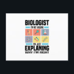 Biology Gifts | Biologists Teacher Science Student Postkarte<br><div class="desc">This unique “Biology Gifts | Biologists Teacher Science Student” t-shirt is ideal as a funny gift idea for dad,  mom,  men,  women,  son,  daughter,  boyfriend,  girlfriend,  husband and wife.</div>